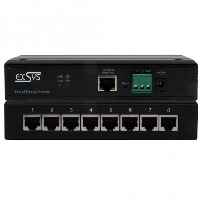 EXSYS EX-61008 Ethernet vers 8x RS-232/422/485 