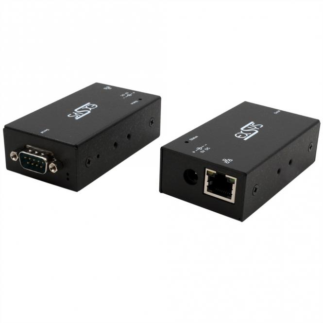 EXSYS EX-6111-2PoE Ethernet PoE vers 1 x port RS-232, Adaptateur secteur 5V/4A 