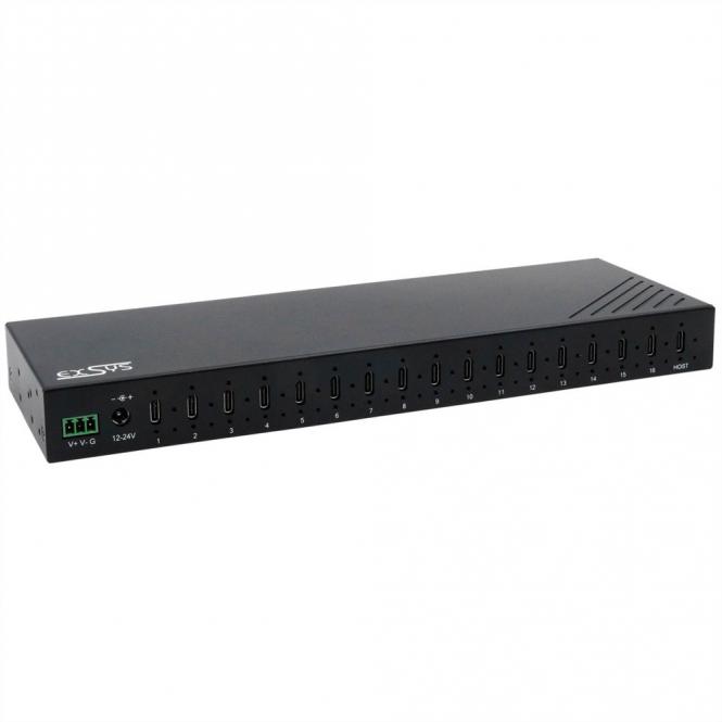 EX-12276HMS HUB métallique 16 ports USB 3.2 Gen 2, 16x USB type C 