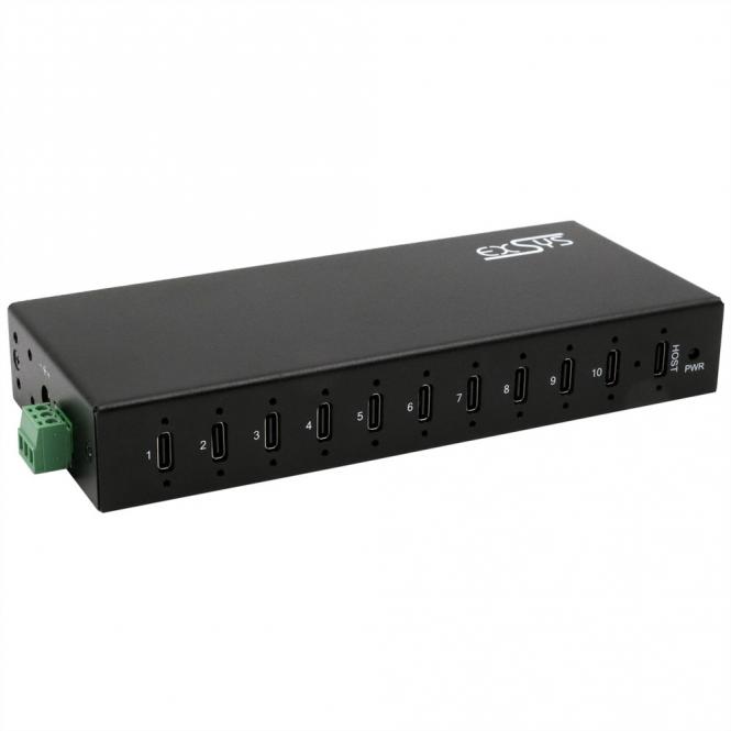 EX-12270HMS HUB métallique 10 ports USB 3.2 Gen 2, 10x USB type C 