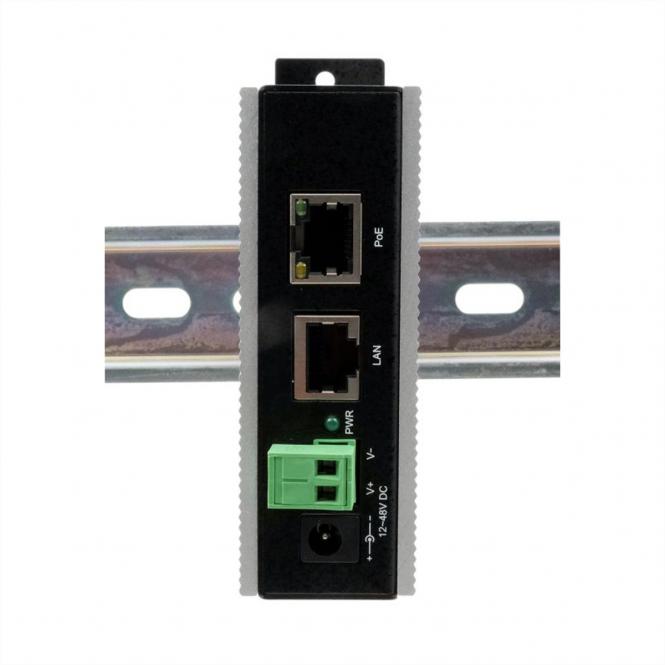 EX-6007PoE-WT Injecteur PoE Gigabit 12-48V, boîtier métallique 