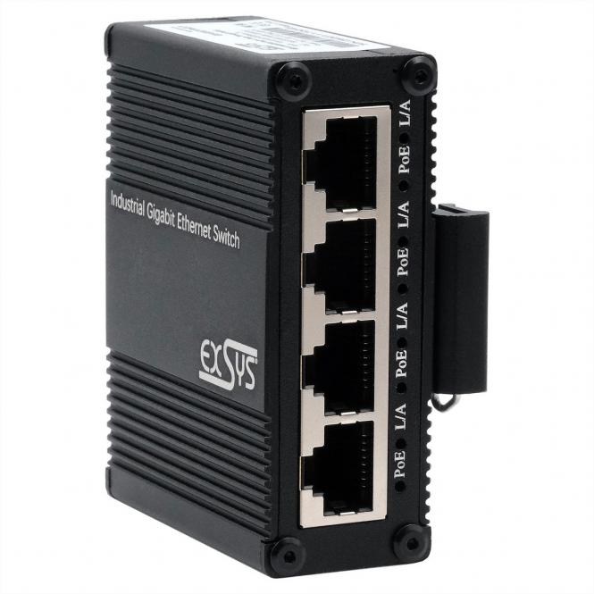 EX-62021PoE-P : micro-commutateur industriel Gigabit à 5 ports avec fonction « pass-through », non géré 