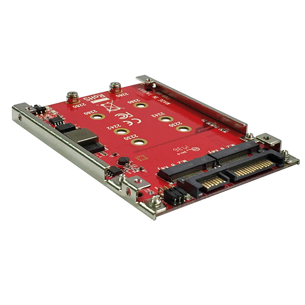 M.2 zu SATA III SSD H/W Adapter, 2x M.2 NGFF SSD, Boot- und RAID-fähig 