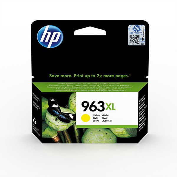 3JA29AE, Nr. 963XL, Cartouche, jaune 1.600 pages pour HP OfficeJet Pro 9010, 901 