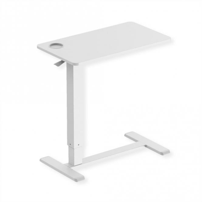 Gasfeder-Beistelltisch, höhenverstellbar, weiß 