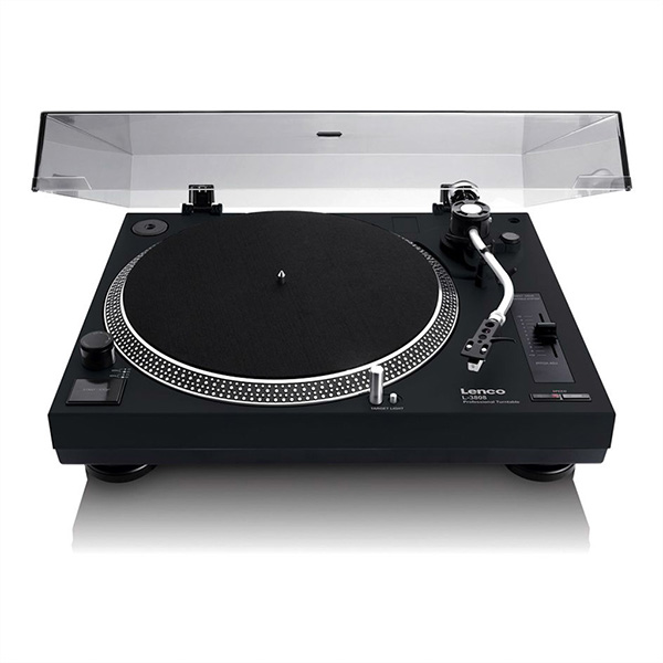 Plattenspieler, USB, 33 U/min + 45 U/min, Direktantrieb, schwarz 