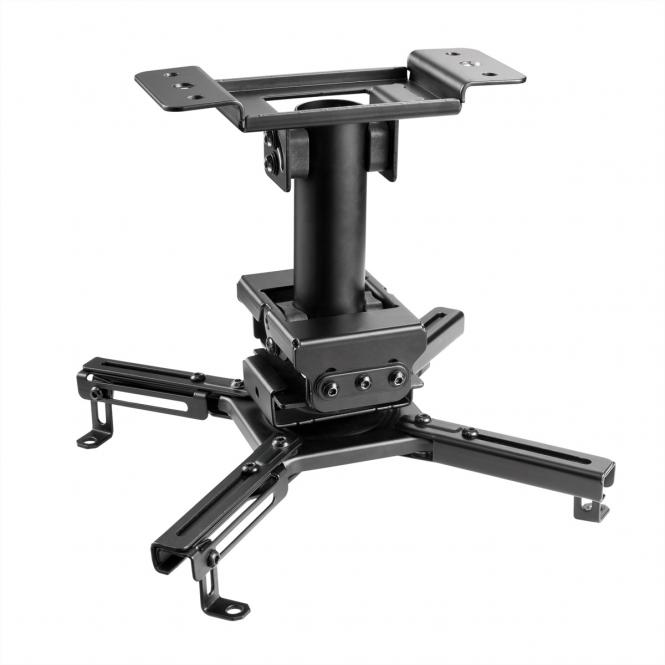 Hochbelastbare Projektor-Deckenhalterung, bis 45kg, schwarz 