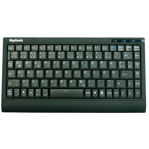 ACK-595 C+ Mini-Tastatur PS/2 USB schwarz US-Layout 
