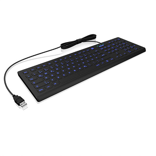 KSK-8031INEL-B Clavier hygiénique full-size industriel noir 