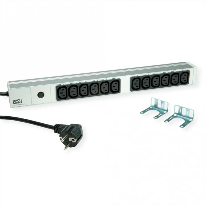 19-Zoll 1HE, 12xC13 2,0m CEE7/7 