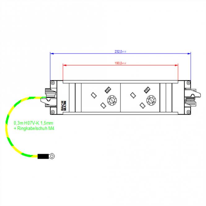 STEP BASE 2xUK 45° GST18 inkl. Erdung 