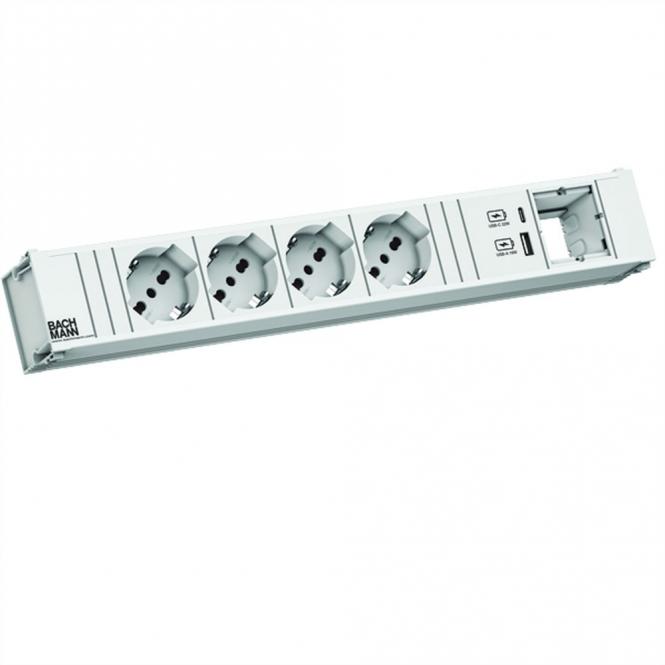 CONI 4xP40 1xUSB A/C 22W 1xCM 0,2m GST18 RAL9010 