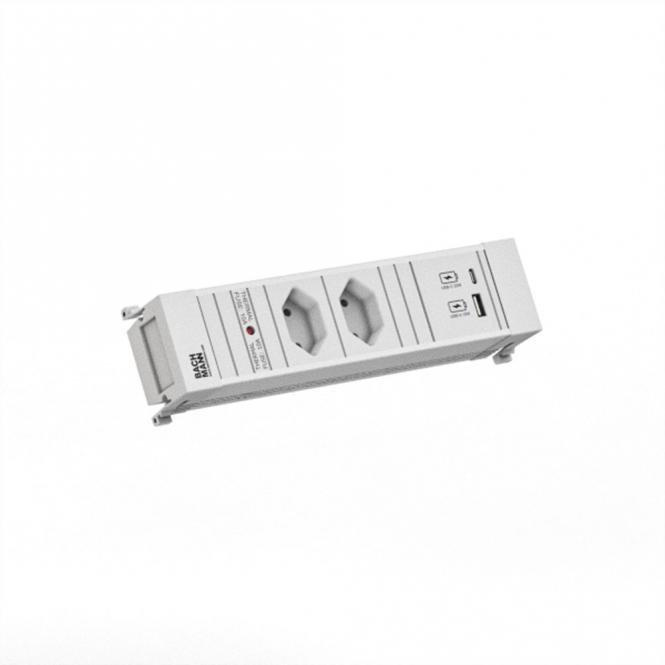 POWER FRAME 2xCH 0° 1xUSB A/C 22W 0,2m GST18 