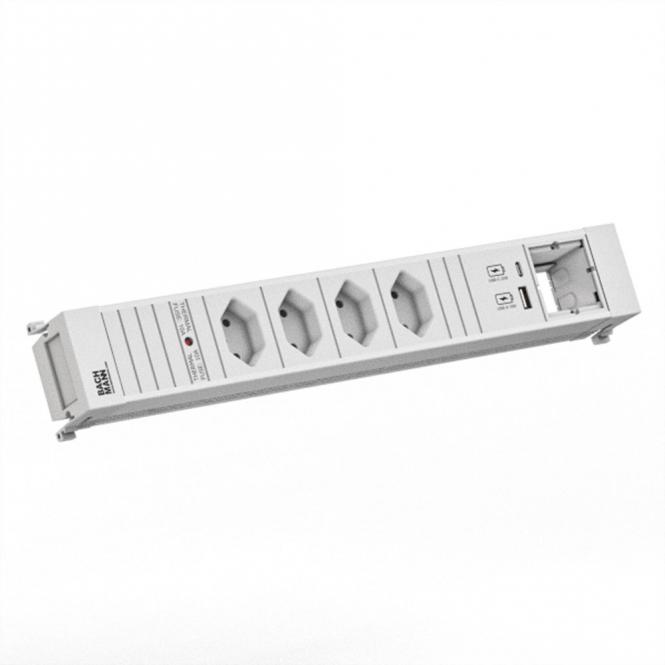 POWER FRAME 4xCH 0° 1xCM 1xUSB A/C 22W 0,2m GST18 