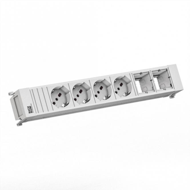 POWER FRAME 4xP40 2xCM 0,2m GST18 RAL9010 