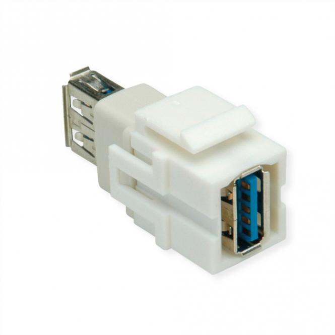Module USB A/A 3.0 Keystone blanc 