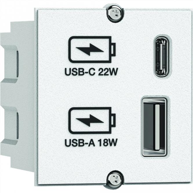 USB A/C 22Watt Charger CM weiss 