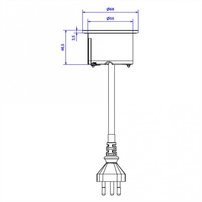 PIX 1xCH T13 2,0m T13 RAL9010 