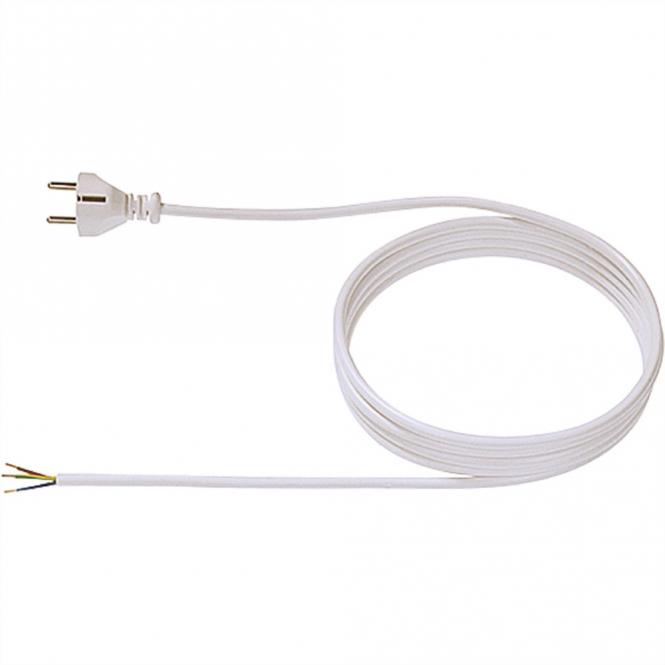 Zuleitung H03VV-F 3G0,75, einzeln verpackt, weiß, 3m 