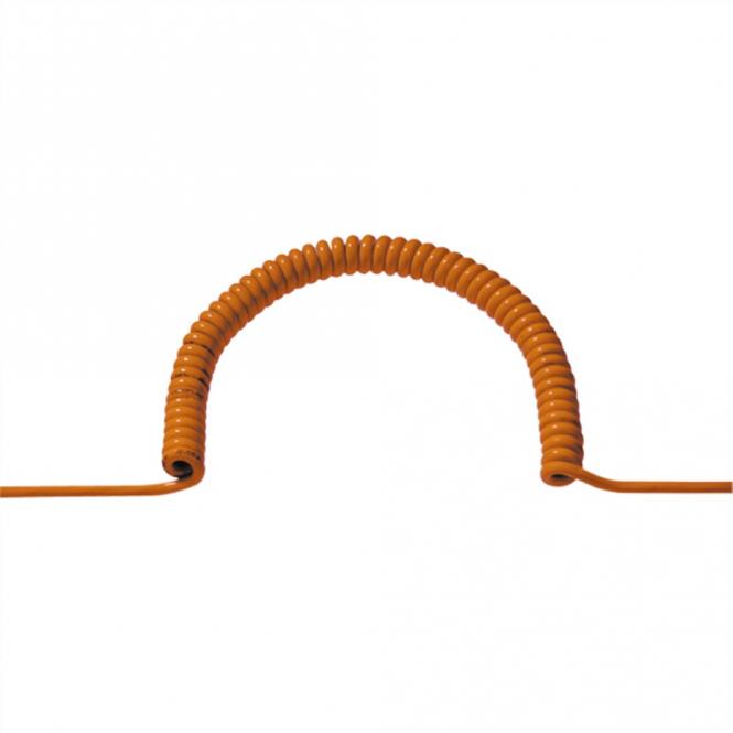 Câble spiralé 3G1,5 orange 0,5-2,5m, HO7BQ-F caoutchouc/PUR 