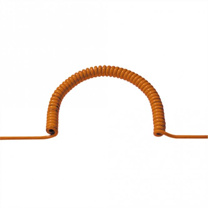 Câble spiralé 3G1,5 orange 1-2,5m, HO7BQ-F caoutchouc/PUR 
