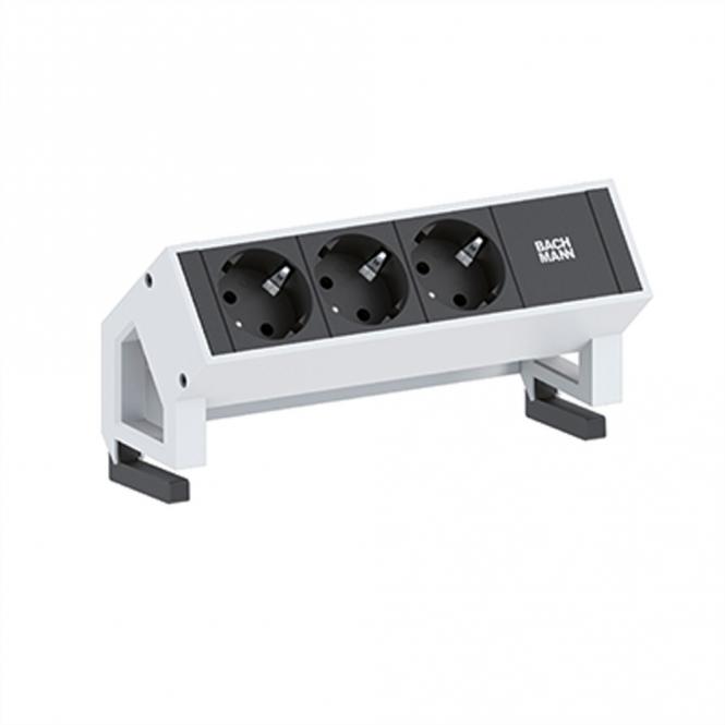 DESK2 3xCEE7/3 , GST18 incl. Zuleitung 1,5m, weiß 