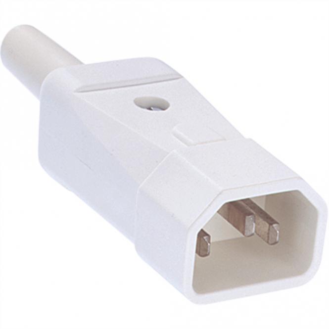 Kaltgerätestecker Typ 749 70°C, weiß 