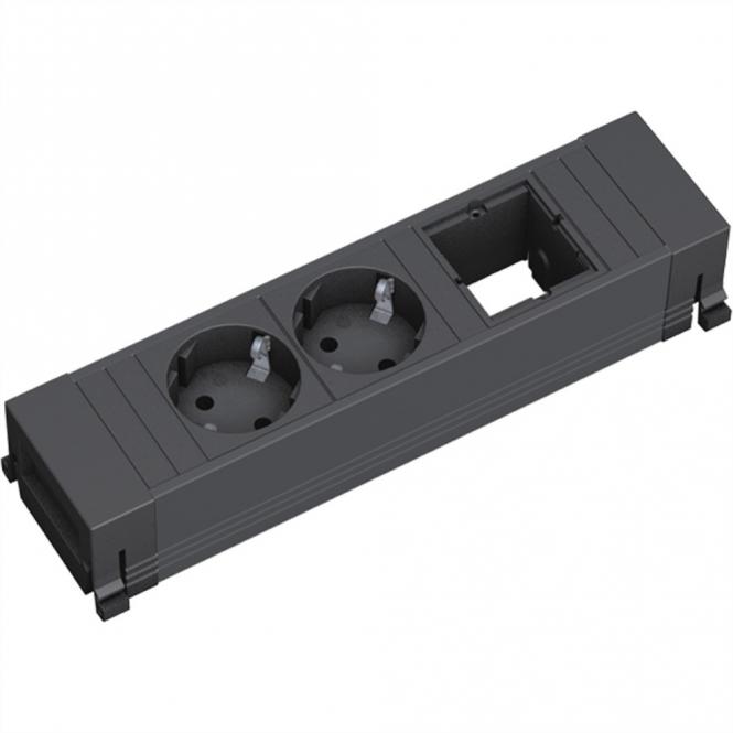 POWER FRAME 2xCEE7/3 1xCM, Kunststoffprofil 0,2m GST18 