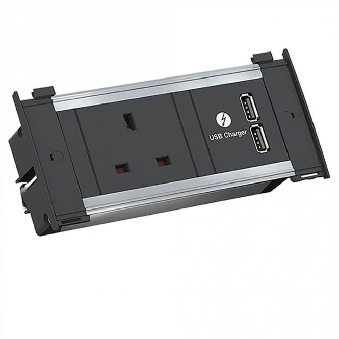 KAPSA XS 1xUK USB Charger, Strom 2,0m UK 13A Großbritannien 