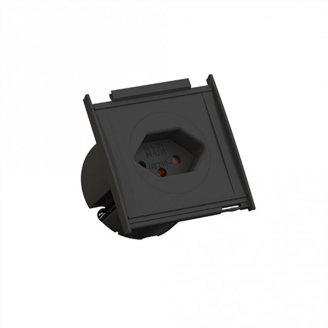 KAPSA XXS 1xCH T13 schwarz, Strom 2,0m CH T12 Schweiz 