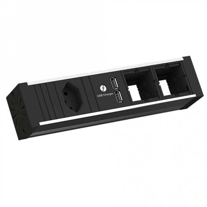 VENID 1xCH T13 USB Chargr 2xCM, Strom 0,2m GST18 schwarz Schweiz 