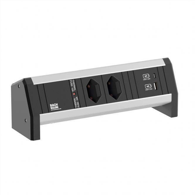 DESK 2xCH 0°, 1xUSB A/C 22W GST18 Schweiz 