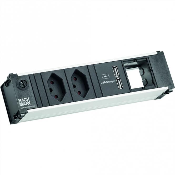 Chargeur USB CONI 2xCH 1xCM 0,2m, cadre triple GST18 Suisse 