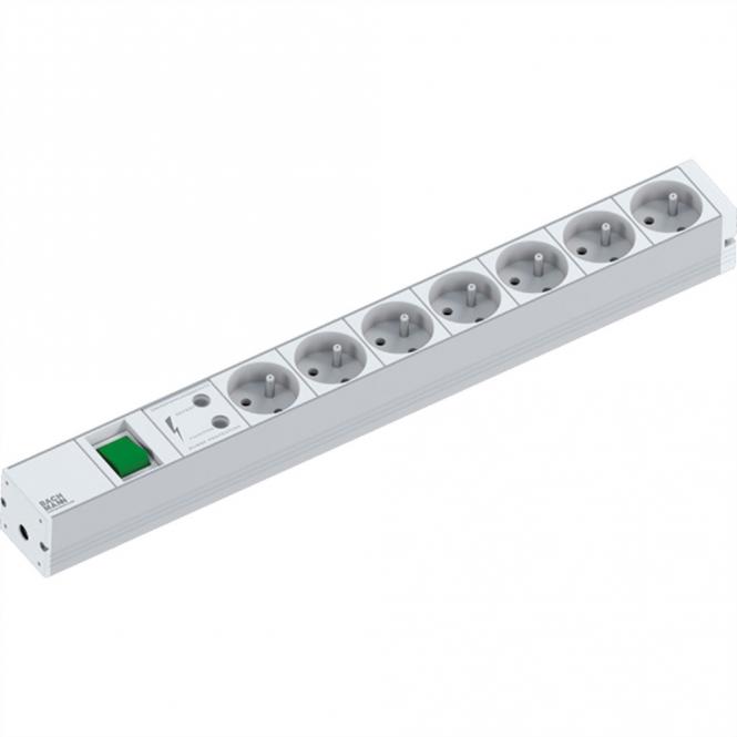 19-Zoll-Steckdosenleiste 1HE 7xUTE 1xSchalter 1xSPD, 2m 