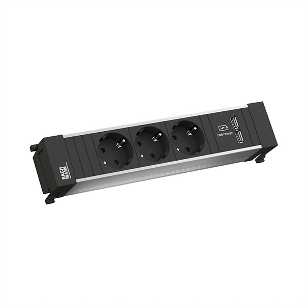 POWER FRAME Medium 3x Schuko 1xUSB Charger 