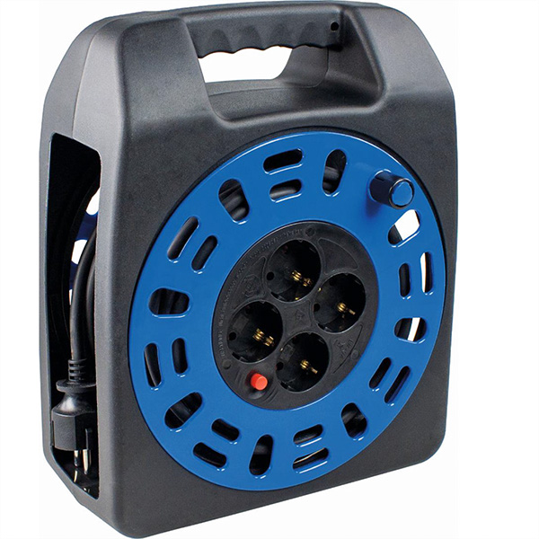 Aufrollkabelbox, 4x Schutzkontakt, AC230V, 20m 