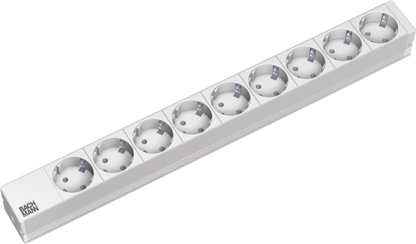Steckdosenleiste, 9fach Aluminium
