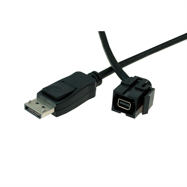 Keystone Mini Displayport zu Displayport, schwarz 