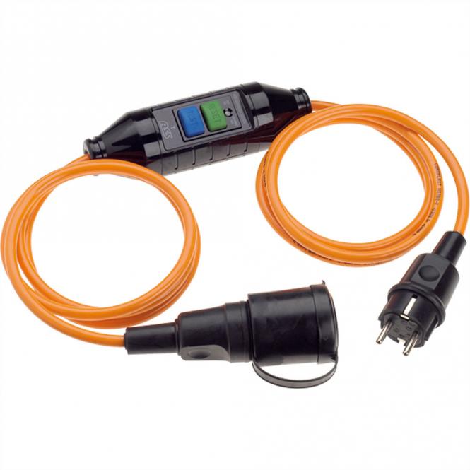 H07BQ-F3G1,5,or.L:3,0, PRCD,St +Coupleur., Rallonge à contact de protection 