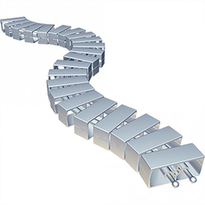 Serpentin pour câbles Cube, argenté 