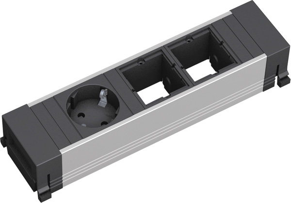 POWER FRAME, Steckdoseneinheit, 1x Schuko, 2x ABD 