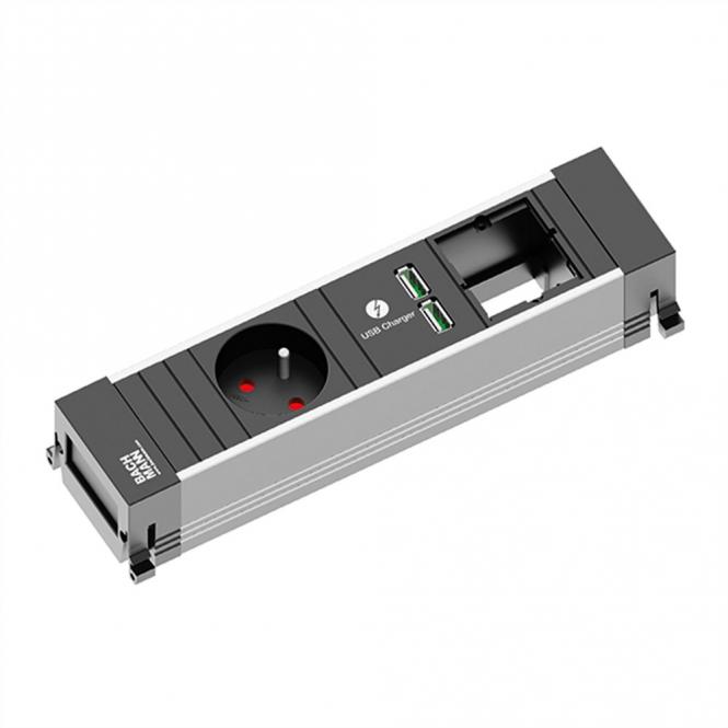 Power Frame 1x UTE (Frankreich) 1x USBCharger 1x ABD Strom 0,1m GST18 