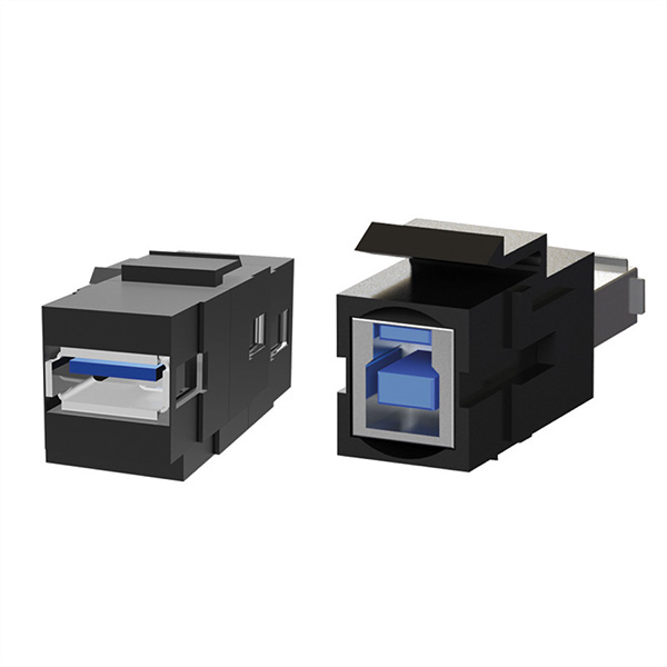 Keystone USB 3.0, Kupplung B/A Buchse-Buchse, schwarz 