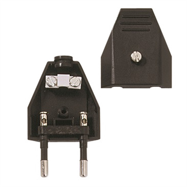 Prise CEE 7/7 16A/250VAC, noir 