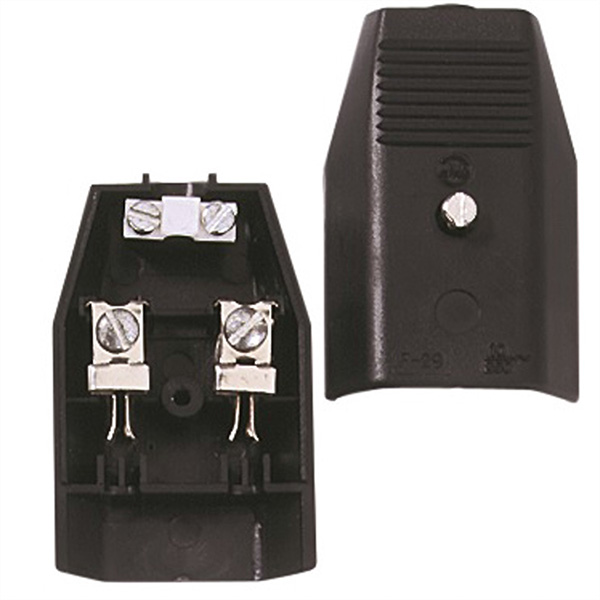 Euroflachkupplung 2,5A/250VAC, schwarz 