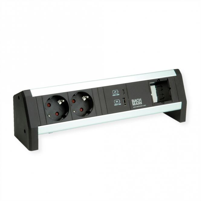 DESK 2xSchutzkontakt USB A&C, USB Charger 22W 1xABD GST18 