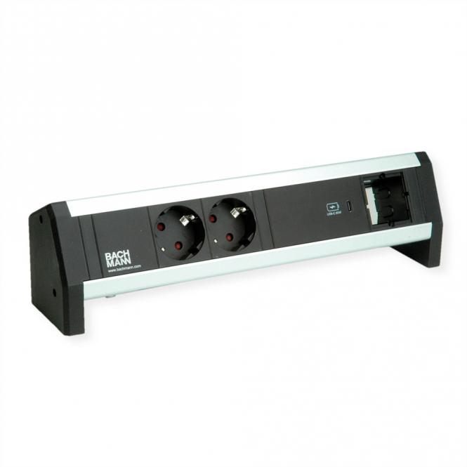 DESK 2xSchutzkontakt USB C, USB Charger 60W 1xABD GST18 