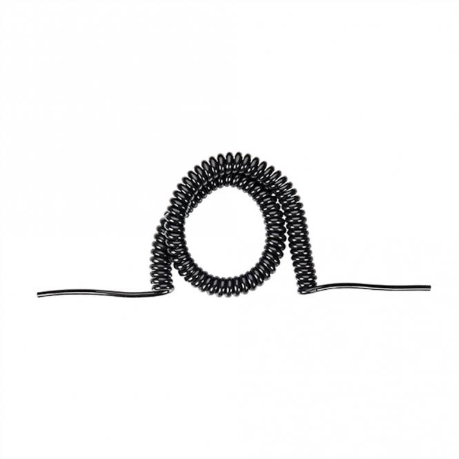 Wendelleitung 1,5m-6m sw 0,2m gerade, H05VV-F 3G1,5mm². beidseit.geschnitten 