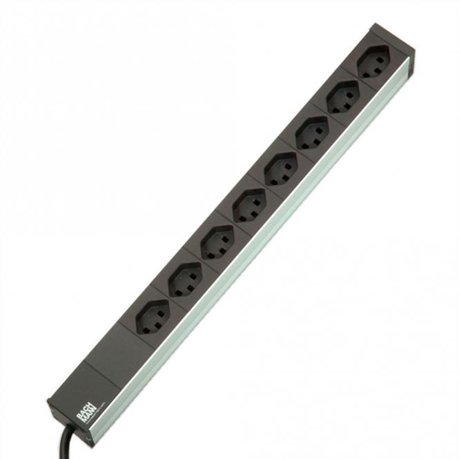 19-Zoll Steckdosenleiste, 8xT23 Buchsen, Schweiz (CH) 