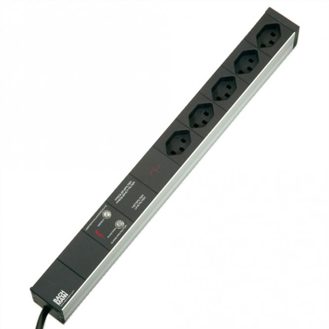 19-Zoll Steckdosenleiste GVS, 5xT23 Buchsen 